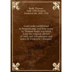    Thomas, 1648 1699,Shepard, Frederick Job, 1850 1934 Budd Books