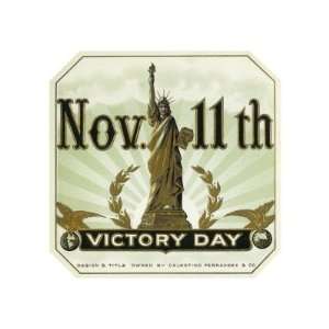  November 11th Victory Day Brand Cigar Outer Box Label 