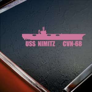  USS NIMITZ CVN 68 US Navy Carrier Pink Decal Car Pink 