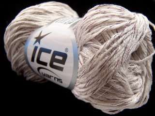   ICE PLY VISCOSE (85% Viscose) Hand Knitting Yarn White Copper  