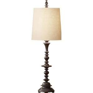   Table Lamp, 1 Light, 100 Total Watts, Dark Burlwood