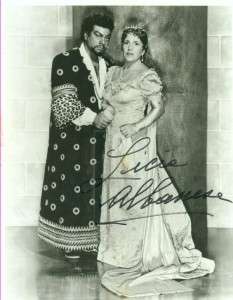 OPERALicia Albanese Desdemona Autographed (w. Lanza)  