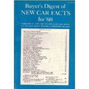  1960 FORD Buyers Digest New Car Facts Sales Brochure Book 