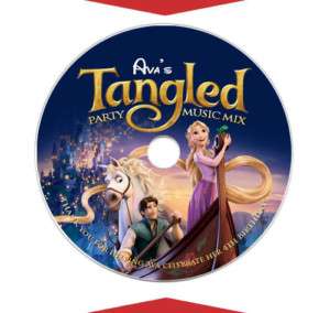 TANGLED Movie Birthday Party Favor CD DVD LABELS vs 2  