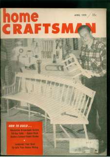 Home Craftsman Magazine April 1959 Projects Build Plans  
