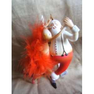Santa Dancing with Ms. Reindeer Ornament 