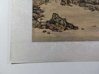 Vintage Original Landscape Painting on Silk Japan Japanese Signed 