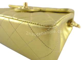 CHANEL gold lambskin 2.55 classic flap bag purse RARE  