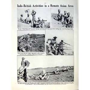   1915 16 WORLD WAR BRITISH SOLDIERS MAXIM GUN INDIA KAR