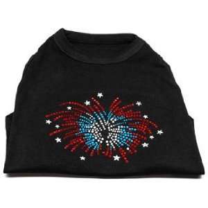  Fireworks Dog Rhinestone Shirt XS 