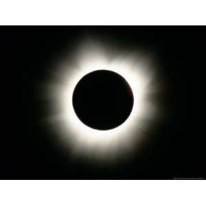 Total Eclipse of Sun with Corona of Sun Visible on June 21, Mozambique 