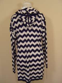 Alice by Temperley Black Khaki ZigZag Sweater Tunic Hoodie Sz XS 