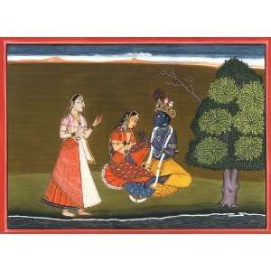   Gopi (Gita Govinda Series)   Watercolor on Paper