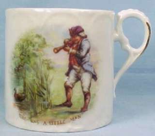 Antique THERE WAS A LITTLE MAN CHILDS NURSERY RHYME MUG  