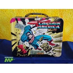  Captain America Marvel Comics Embossed Tin Lunch Box CLASSIC 