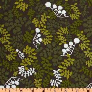  44 Wide Outfoxed Foliage Brown/Green Fabric By The Yard 