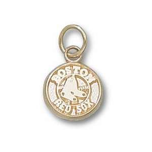  Boston Red Sox 3/8 Round Logo Charm   Gold Plated Jewelry 