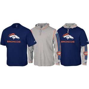  Denver Broncos NFL Hoody & Tee Combo (X Large) Sports 