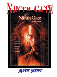 Johnny Depp NINTH GATE Horror Movie Script   Must Have  