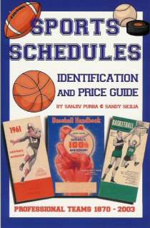 SPORTS SCHEDULE PRICE GUIDE Professional Team 1870 2003 9780875886749 