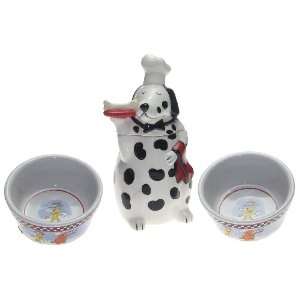  Snoozer Large Buon Appetito Dog Bowl and Dog Treat Jar Set 