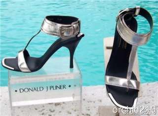 Donald Pliner ~$355~ COUTURE ~METALLIC~ LEATHER Shoe NIB ~WIDE ANKLE 
