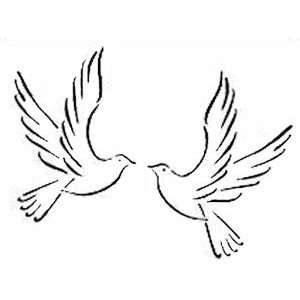  JEM Cutters Stencil   Doves