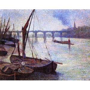   24 x 18 inches   The Thames at London, Vauxhall Bridge