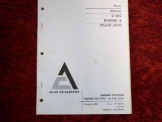 Allis Chalmers D262 Engine/Power Unit Parts Manual  