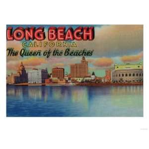 Long Beach, California   The Queen of Beaches Giclee Poster Print 