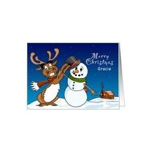  Gracie   Christmas Deer Greeting Card Card Health 