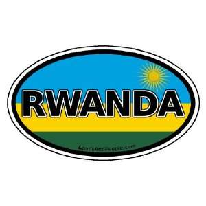  Rwanda Flag Africa Car Bumper Sticker Decal Oval 