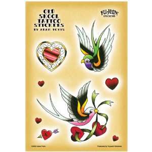  Adam Potts   Love Crazy Swallow Birds   Pack of 5 Stickers 