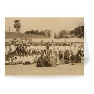 Devotions at the Arakan Pagoda, Mandalay,   Greeting Card (Pack of 2 