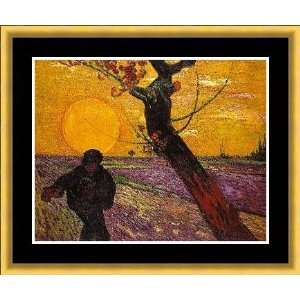  Farmer At Sunset by Vincent Van Gogh   Framed Artwork 