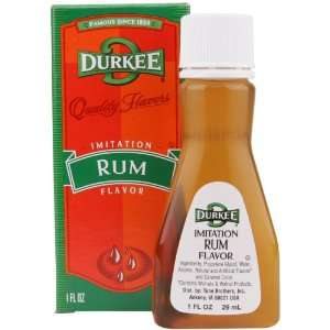 Durkee Rum Flavor, Imitation, 1 Ounce (Pack of 12)  
