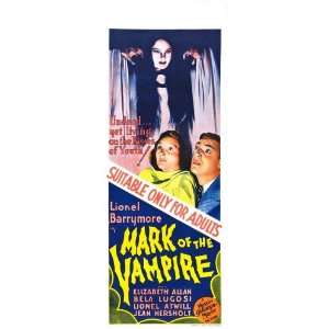  Mark Of The Vampire Insert Movie Poster 14X36 #01