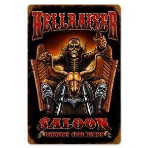 com Hell Raiser Motorcycle Vintage Metal Sign   Victory Vintage Signs 