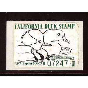   Unused California   Hunting License Validation Stamps 