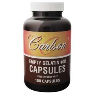     Empty Gelatin #00 Capsules, 150 capsules
