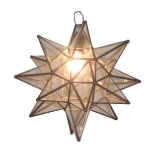 Moravian Star 19 Clear Glass Pendant Lamp Light   Even
