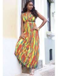 Jessica London Plus Size Tie Dye Print Maxi Dress