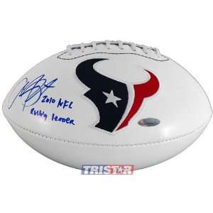 Arian Foster Autographed Houston Texans Logo Football Inscribed 2010 