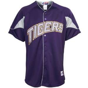  Russell LSU Tigers Youth Purple Replica Baseball Jersey 