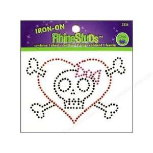   On Rhinestuds Small Skull Heart (Pack of 6) Arts, Crafts & Sewing