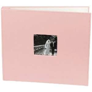  Leather Postbound Album W/Window 12X12 Pink   632610 