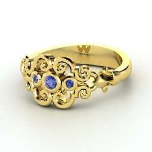  Summer Palace Ring, 14K Yellow Gold Ring with Sapphire 