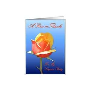 Surprise Party Rose in Thanks Card