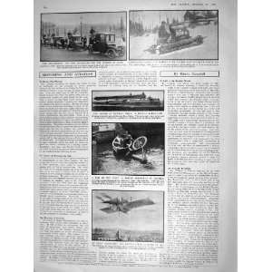 1909 MOTOR CAB PARIS TAXI HANSOM TRAIN SLEDGE AEROPLANE  