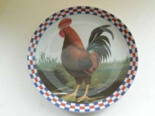 AMERICAN ROOSTERS IOWA COLLECTOR PLATE Baum Bros Chicken 8 VGC  